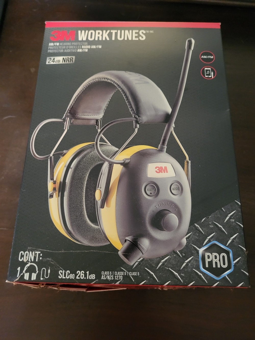 3M WorkTunes Over-Ear Electronic Hearing Protector Headphones - Yellow/Black